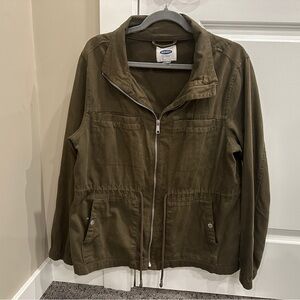 Old navy zip up utility jacket| size L